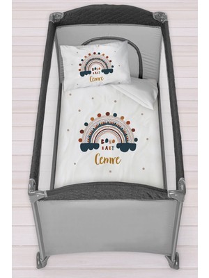 Homamia Isme Özel 75X120 Park Yatak Beşik Nevresim Takımı