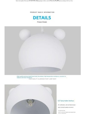 Xinhang Iskandinav Duvar Lambası Alüminyum Mickey Sconce Çocuk Yatak Odası Işıkları Modern Iç Duvar Işık Armatürleri E27 Yaratıcı Lüminaire (Beyaz Asma) (Yurt Dışından)