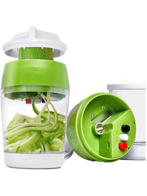 Xinhang 5 In1 El Spiralizer Sebze Dilimleme Ayarlanabilir Spiral Kesici Konteyner Kabak Noodle Spagetti Maker Spiral Dilimleme (Yurt Dışından)