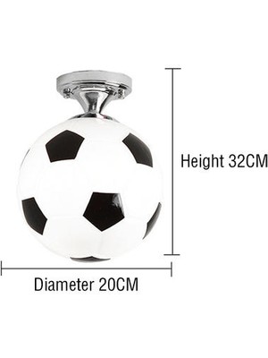 Xinhang LED Football Pendant Light, E27 Lampholder, Glass Round Body Pendant Lamp For Children's Room, Aisle (Yurt Dışından)