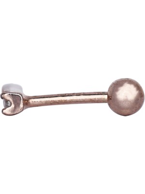 Nur Silver Taşlı Tragus Gümüş Küpe NUR-KP00015