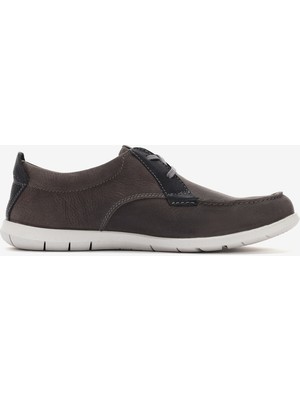 Clarks Erkek Light Grey Lea Spor Ayakkabı