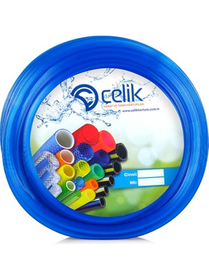 Çelik Pvc Silikonlu Naturel Su Hortumu Mavi Renk  1/2 (12.5 Mm) 15 Metre 1,5 kg