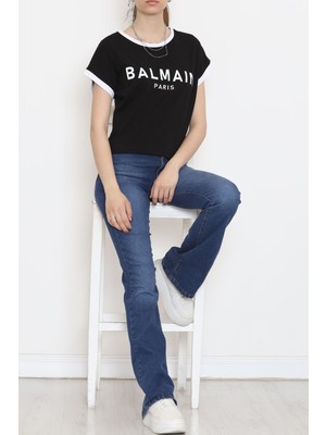 Göksin Baskılı T-Shirt Siyah - 16553.1567.