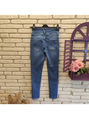 Pupool  Yüksek Bel Likralı Jean Pantolon 90 cm