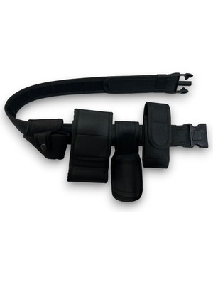 Aksoy Tactical Güvenlik Kemer Palaska Seti Giyim Setleri İçin Özel Tasarım Siyah Renk