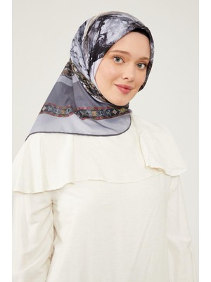 Levidor Soft Pamuk Eşarp - 90035-01 Siyah Gri