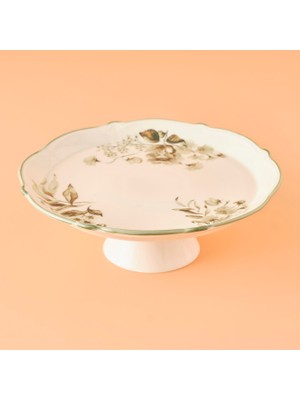 Bella Maison Julia Stoneware Kek Standı Yeşil (32 Cm)