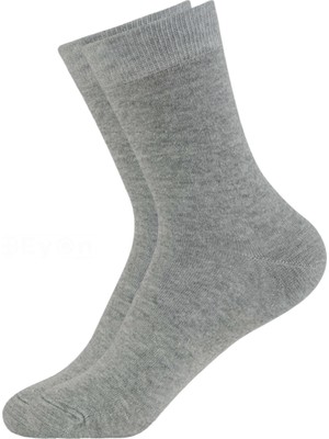 Eyon Socks Bambu Erkek Gri Soket Çorap (Burun Dikişsiz, Soft Yıkamalı) 12 Çift