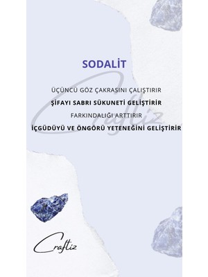 Craftiz Piramit Sodalit Taşı Masaüstü Aksesuarı