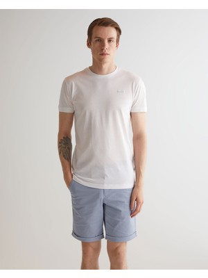 Gant Erkek Beyaz Slim Fit Bisiklet Yaka T-Shirt 2013035.110