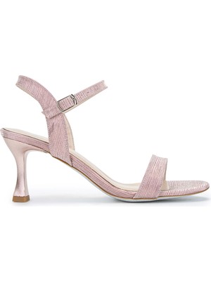Tamer Tanca Kadın Vegan Pembe Topuklu Sandalet 292 539-714 Bn Sndlt Y24 Pembe Czg Sml
