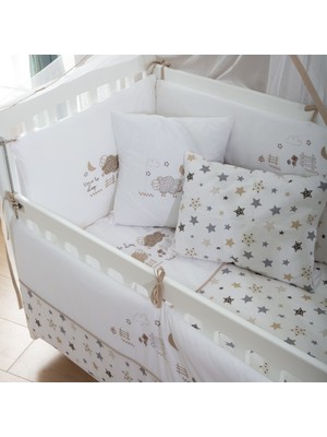 Meltem Kids Kuzu Nakışlı Pamuklu Bebek Uyku Seti 60x120 cm
