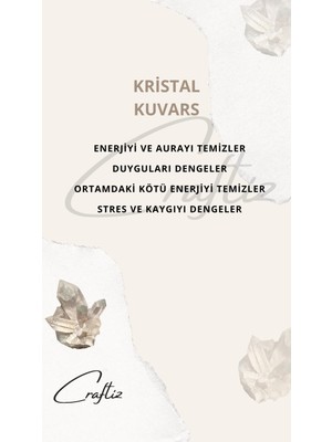 Craftiz Piramit Kristal Kuvars Taşı Masaüstü Aksesuarı