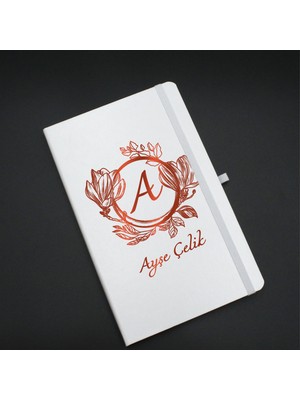 As Gift Kişiye Özel Beyaz Defter & Beyaz Kupa & Beyaz Tükenmez Kalem & Fular & Hediye Seti