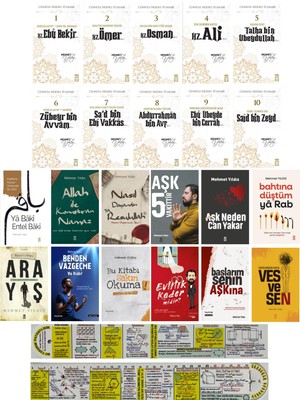 Aşk Neden Can Yakar - Bahtına Düştüm Ya Rab - Hz. Ali - Hz. Osman - Mehmet Yıldız 22'li Set + Matematik Öğreten Cetvel