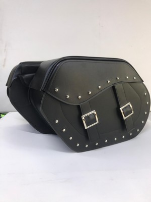 Dot Cycle Motosiklet Chopper Deri Heybe Yan Çanta Takımı