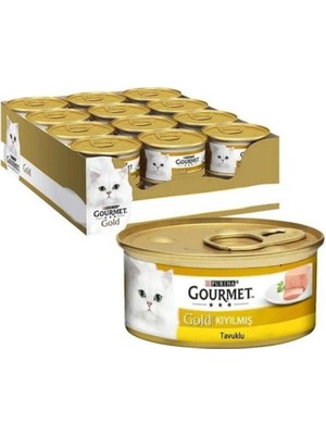 Gourmet Gold 85 gr x 24 Kıyılmış Ton Balıklı Kedi Konservesi Yetişkin Kedi İçin Premium Kalite