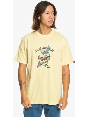 Quiksilver One Last Surf Erkek Sarı Tişört