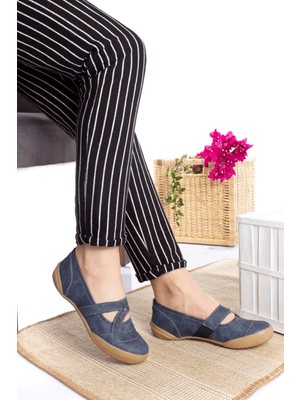 Konfores 899 Kadın Anatomik Günlük Ayakkabı - Lacivert - 40