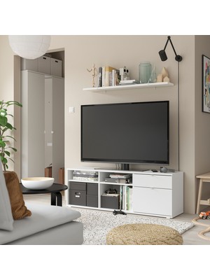 IKEA Tv Sehpası, Beyaz, 146X37X50 cm