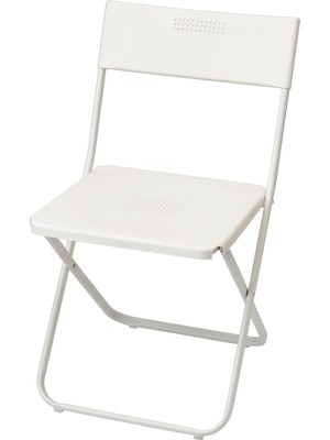 IKEA Katlanabilir Sandalye, Beyaz, Mindersiz