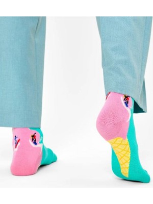 Happy Socks Ithal Özel Seri Unisex Renkli Soket Ice Cream Surf Çorap