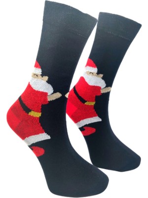 Bonapart Özel Koleksiyon Unisex Yılbaşı Noel Merry Christmas Happy Classic Soket Çorap