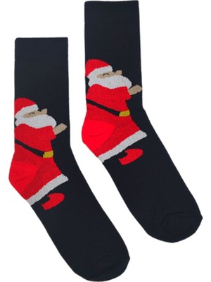 Bonapart Özel Koleksiyon Unisex Yılbaşı Noel Merry Christmas Happy Classic Soket Çorap