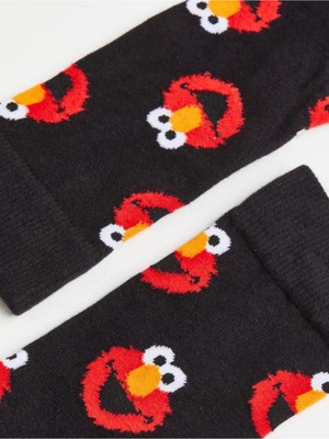 Happy Socks Ithal Özel Seri Unisex Happy Elmo Renkli Soket Çorap