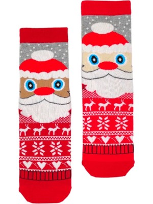 Bonapart Özel Koleksiyon Unisex Yılbaşı Noel Merry Christmas Happy Noel Deer Soket Çorap