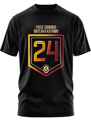 Galatasaray Lisanslı 24 Şampiyonluk T-Shirt  Aslan Ahşap Kutulu