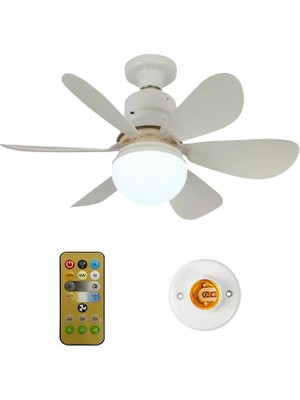 Globalhut Tavan Vantilatörü Aydınlatmalı, 40W Ayarlanabilir LED Fan Lambası Uzaktan Kumandalı, 3 Renk Sıcaklığı Hızı, Küçük Tavan Vantilatörü Işık [enerji Sınıfı A] (Yurt Dışından)