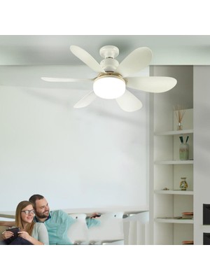 Globalhut Tavan Vantilatörü Aydınlatmalı, 40W Ayarlanabilir LED Fan Lambası Uzaktan Kumandalı, 3 Renk Sıcaklığı Hızı, Küçük Tavan Vantilatörü Işık [enerji Sınıfı A] (Yurt Dışından)