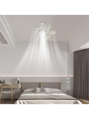 Globalhut Tavan Vantilatörü Aydınlatmalı, 40W Ayarlanabilir LED Fan Lambası Uzaktan Kumandalı, 3 Renk Sıcaklığı Hızı, Küçük Tavan Vantilatörü Işık [enerji Sınıfı A] (Yurt Dışından)