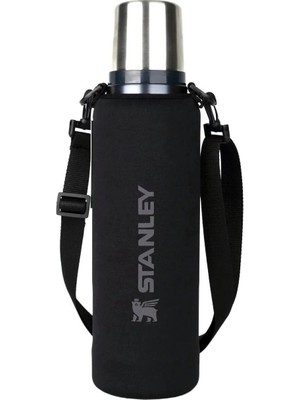 Mela Fish Stanley Neopren Termos Kılıfı 1.9 Lt Klasik Siyah Renk ve Omuz Askısı ile Koruma