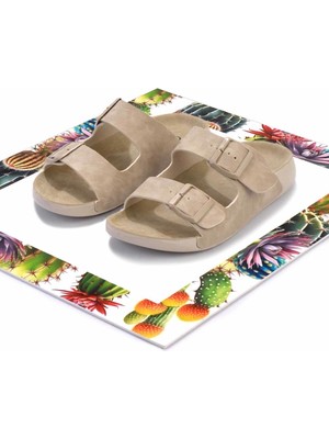 Bambi Bej Nubuk   Kadın Terlik K04819301301