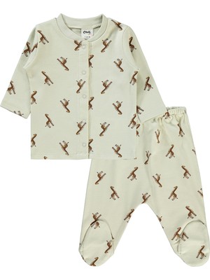 Civil Baby Civi Baby Erkek Bebek Pijama Takımı 1-6 Ay Taş Rengi