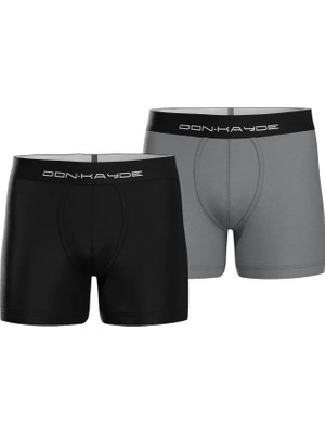 Don Kayde Premium Micro Modal Erkek Boxer – Siyah & Antrasit | Don-Kayde
