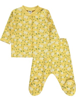 Civil Baby Kız Bebek Pijama Takımı 1-6 Ay Hardal