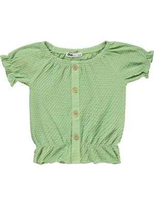 Civil Girls Kız Çocuk T-Shirt 2-5 Yaş Yeşil Incir