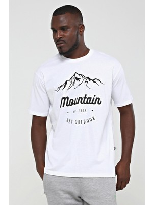 New Outdoor Montain T-Shirt Beyaz