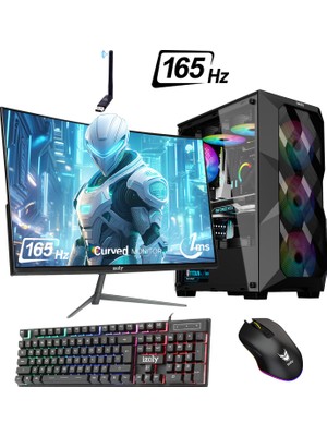 Togetic x Ryzen 7 3700X 16GB 512GB M.2 Nvme Rx 580 8gb 24" 165Hz Oyuncu Masaüstü Bilgisayarı