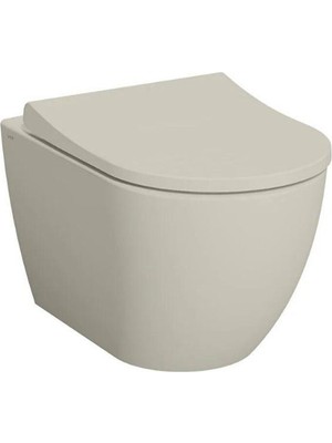 VitrA S60 Smooth Flush Asma Klozet Gizli Montajlı 54 cm Mat Bej 7510B020-0090