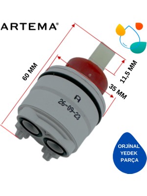 Artema Ø35 Üstten O-Ringli Ayaklı Kartuş A20800YP