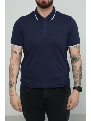 Jsco Hscstore Erkek Polo Yakalı Indigo T-Shirt- 8421