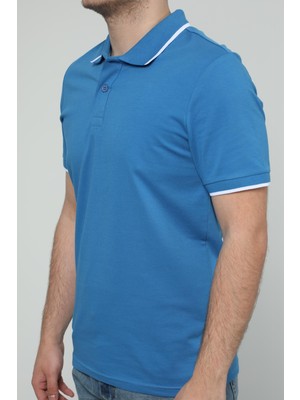 Jsco Hscstore Erkek Polo Yakalı Mavi T-Shirt- 8421