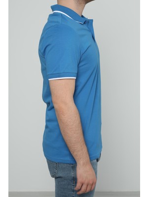 Jsco Hscstore Erkek Polo Yakalı Mavi T-Shirt- 8421