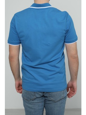 Jsco Hscstore Erkek Polo Yakalı Mavi T-Shirt- 8421