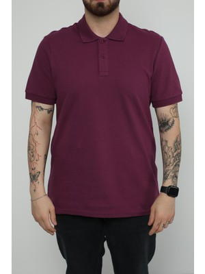 Jsco Hscstore Erkek Polo Yakalı Mürdüm T-Shirt- 8420